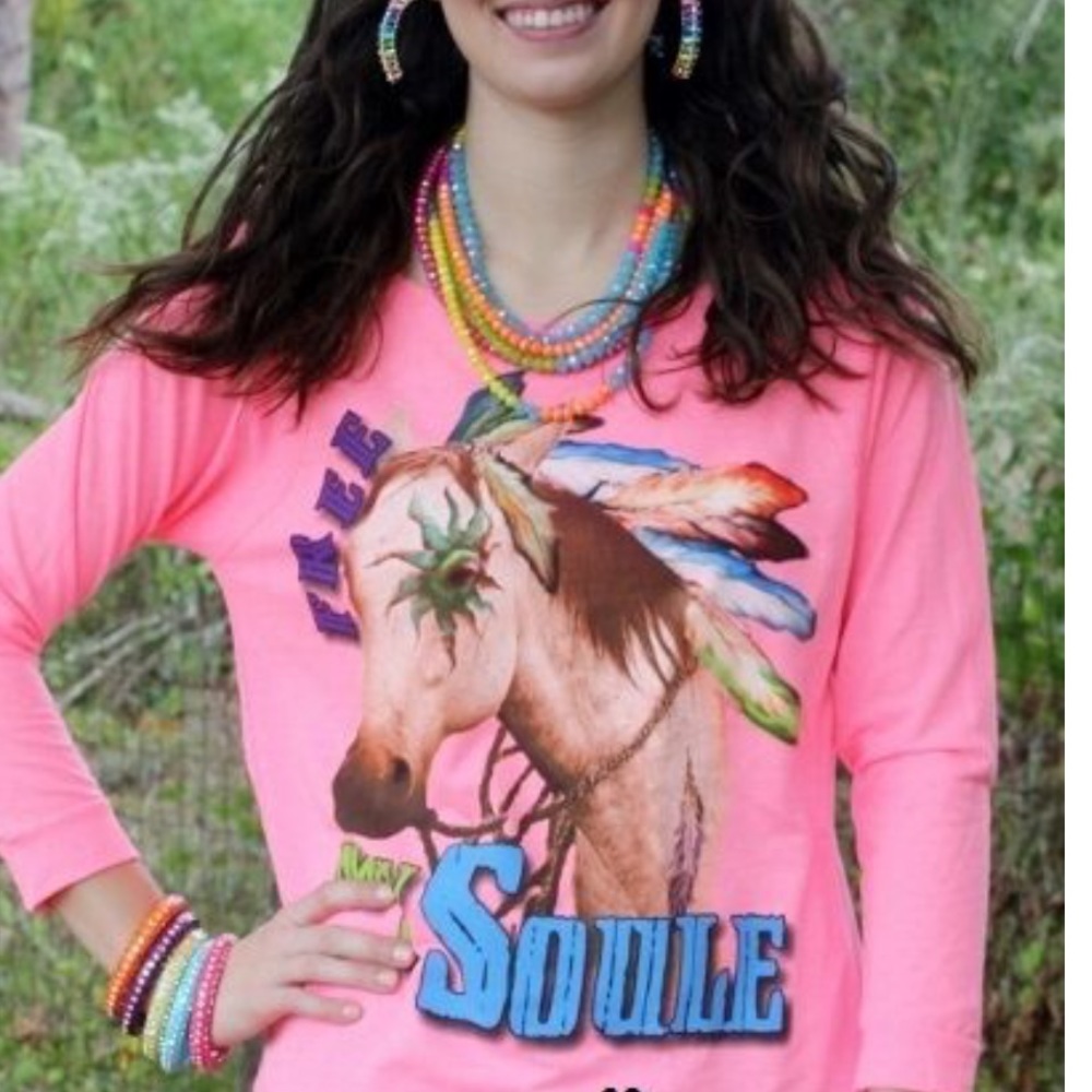 Gypsy Soule “Free My Soule” Hot Pink Sweater